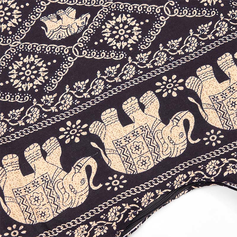 Umhängetasche aus Baumwolle mit Elefantenstreifen für Yoga und den täglichen Gebrauch