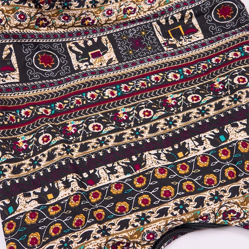 Umhängetasche aus Baumwolle mit Elefantenstreifen für Yoga und den täglichen Gebrauch