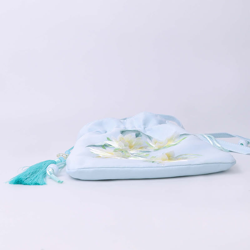 Yoga-Tragetasche aus Baumwollleinen mit verstellbarem Riemen, 21 x 22 cm