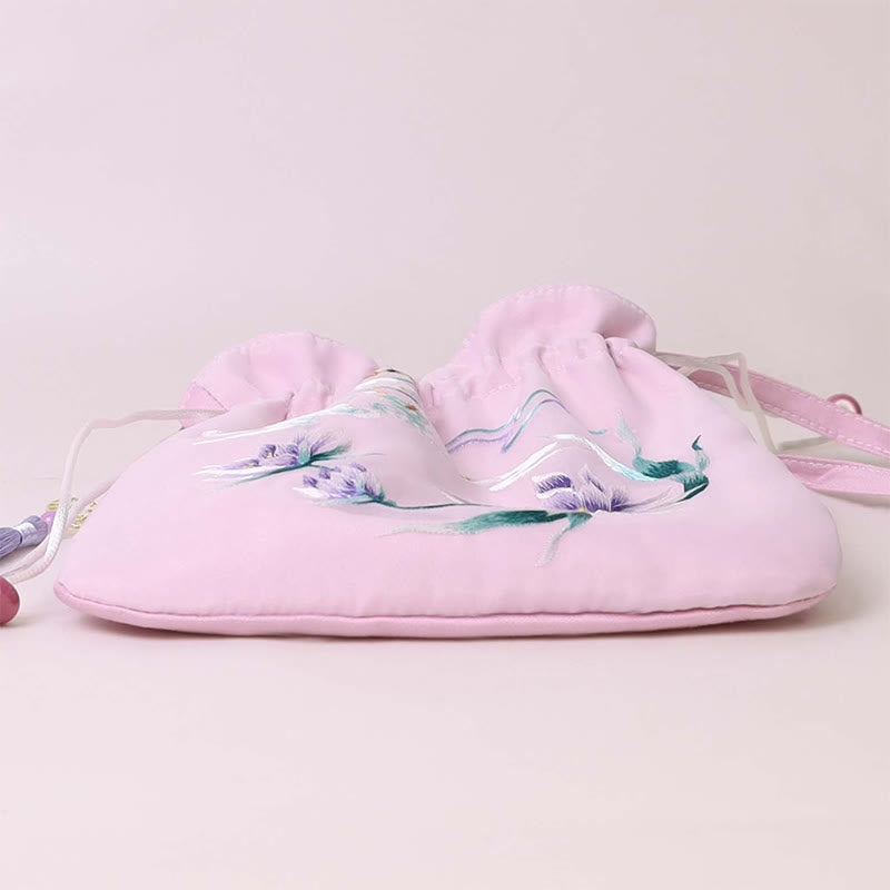 Yoga-Tragetasche aus Baumwollleinen mit verstellbarem Riemen, 21 x 22 cm