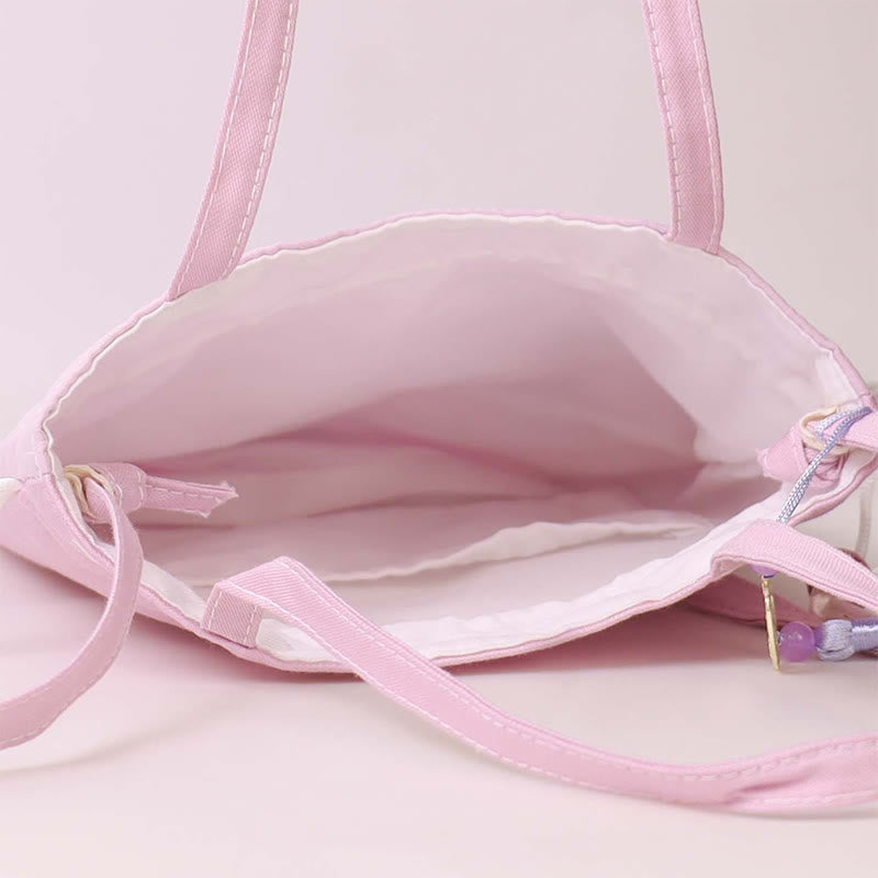 Yoga-Tragetasche aus Baumwollleinen mit verstellbarem Riemen, 21 x 22 cm