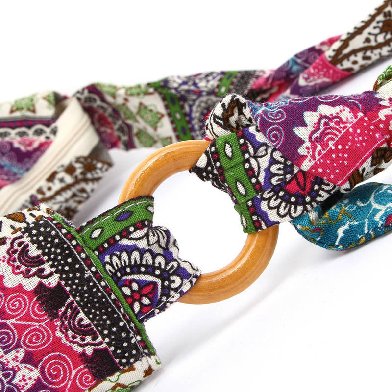 Umhängetasche aus Baumwolle mit Streifenmuster und verstellbarem Riemen, 44 cm