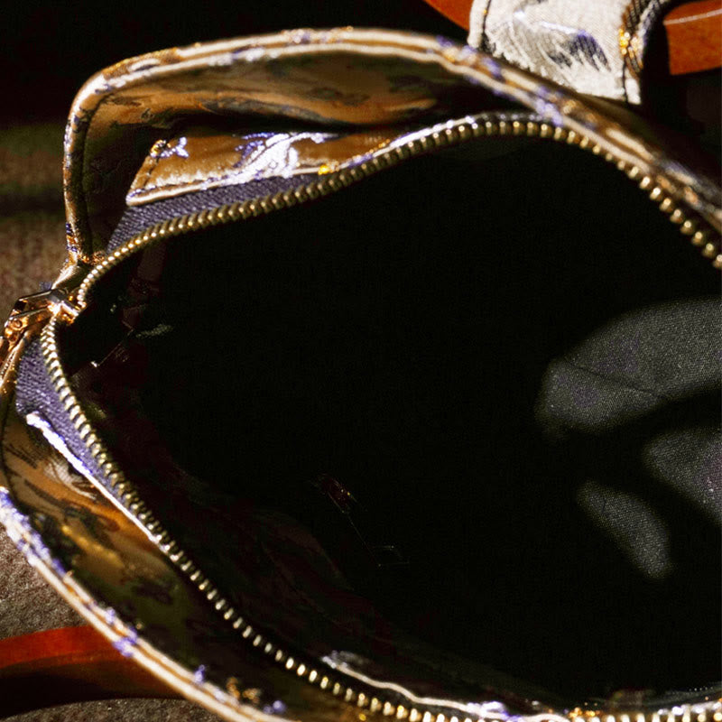 Spirituelle Handtasche mit Kranich-Hirsch-Holzgriff, 19 cm, für Harmonie