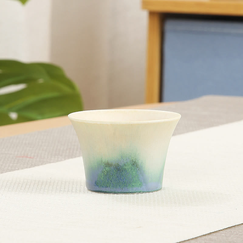Kreative grüne Kung-Fu-Teetasse aus Keramik, 140 ml
