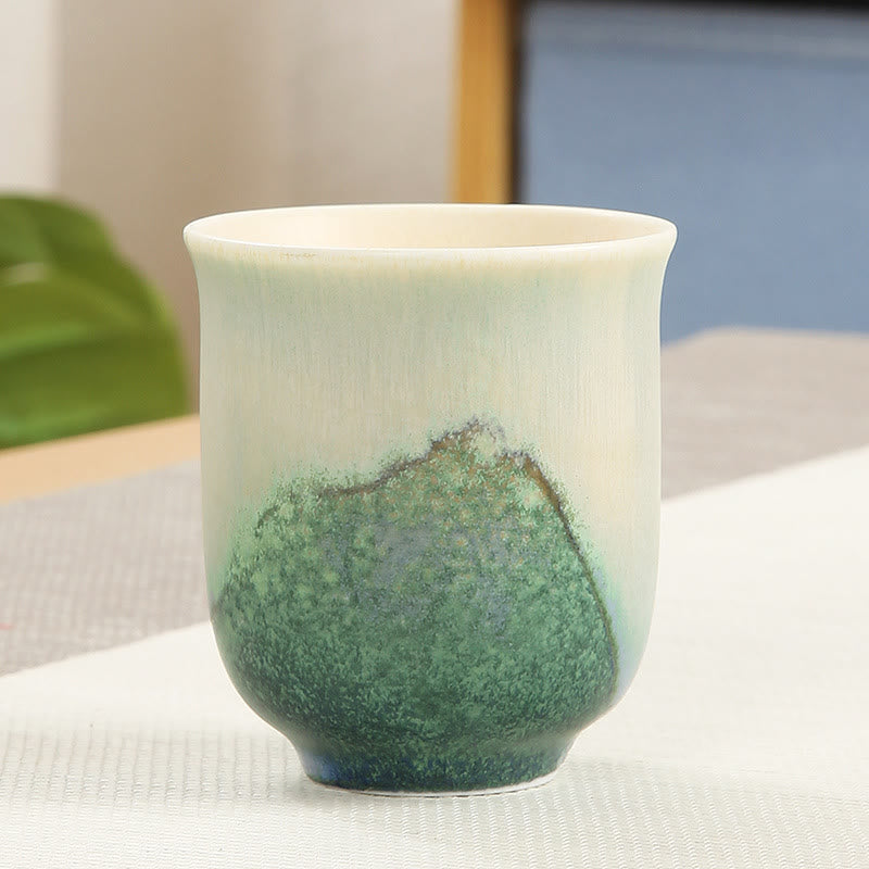 Kreative grüne Kung-Fu-Teetasse aus Keramik, 140 ml
