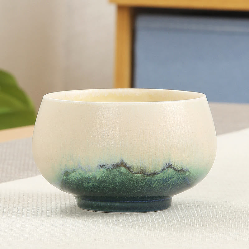 Kreative grüne Kung-Fu-Teetasse aus Keramik, 140 ml