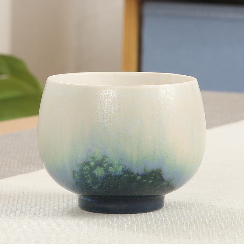 Kreative grüne Kung-Fu-Teetasse aus Keramik, 140 ml