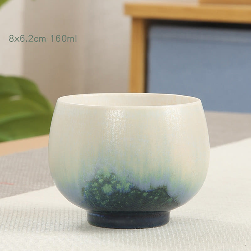Kreative grüne Kung-Fu-Teetasse aus Keramik, 140 ml