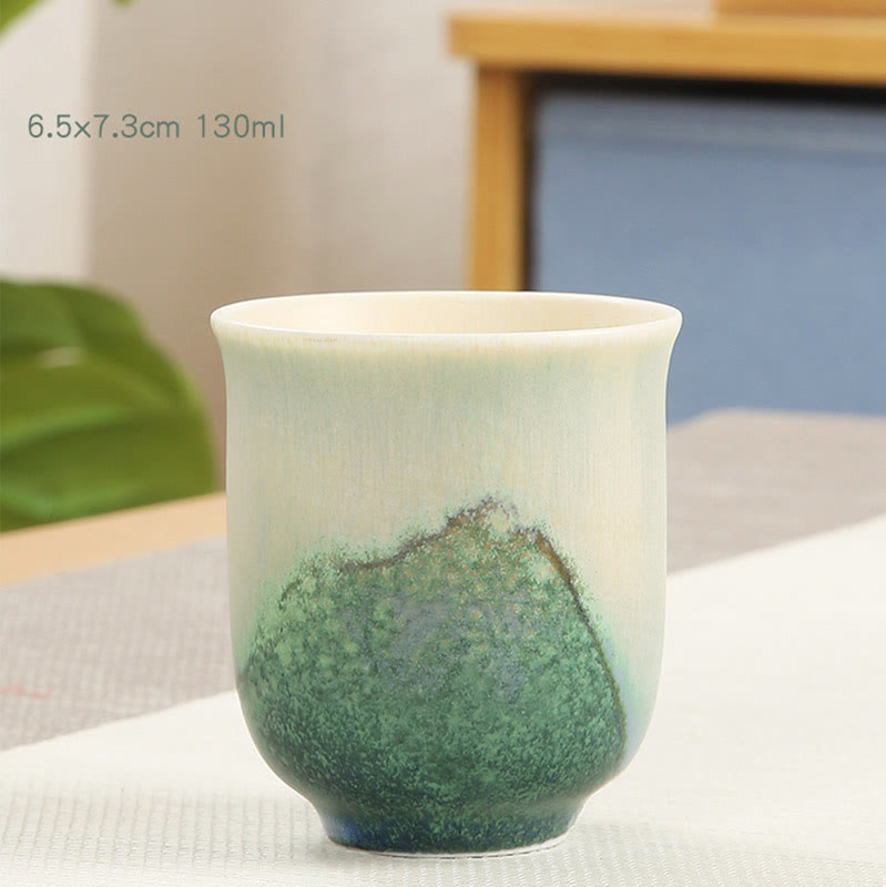Kreative grüne Kung-Fu-Teetasse aus Keramik, 140 ml