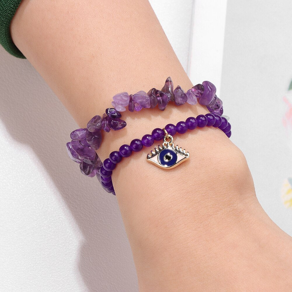 Armbänder mit dem bösen Blick aus Kristall zum Schutz