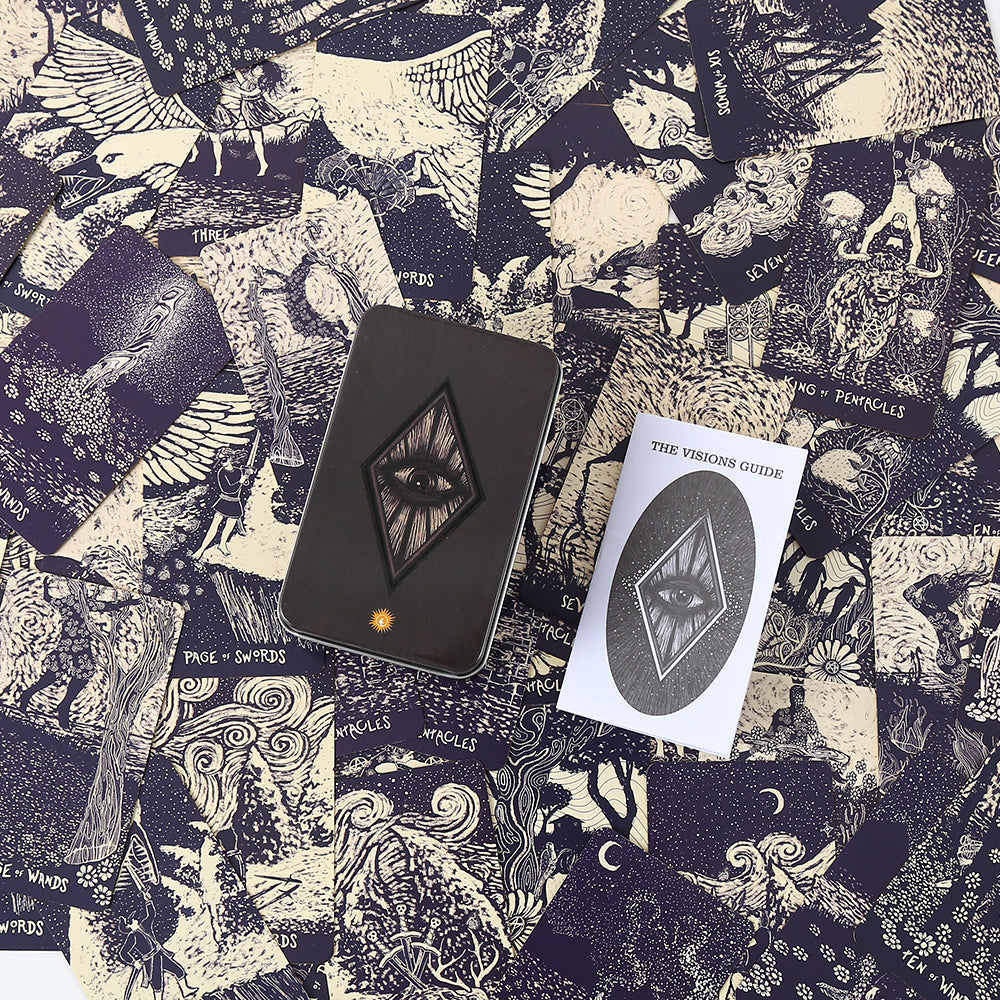 Kristallheilungs-Metallbox mit Augen- und Sonnendesign, 10 x 6 x 4 cm