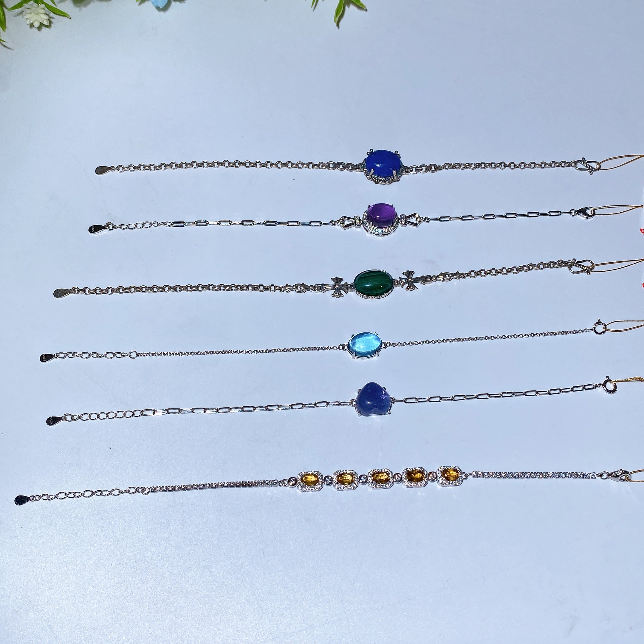 Crystal Healing Spiritual Bracelet with Natural Gemstones