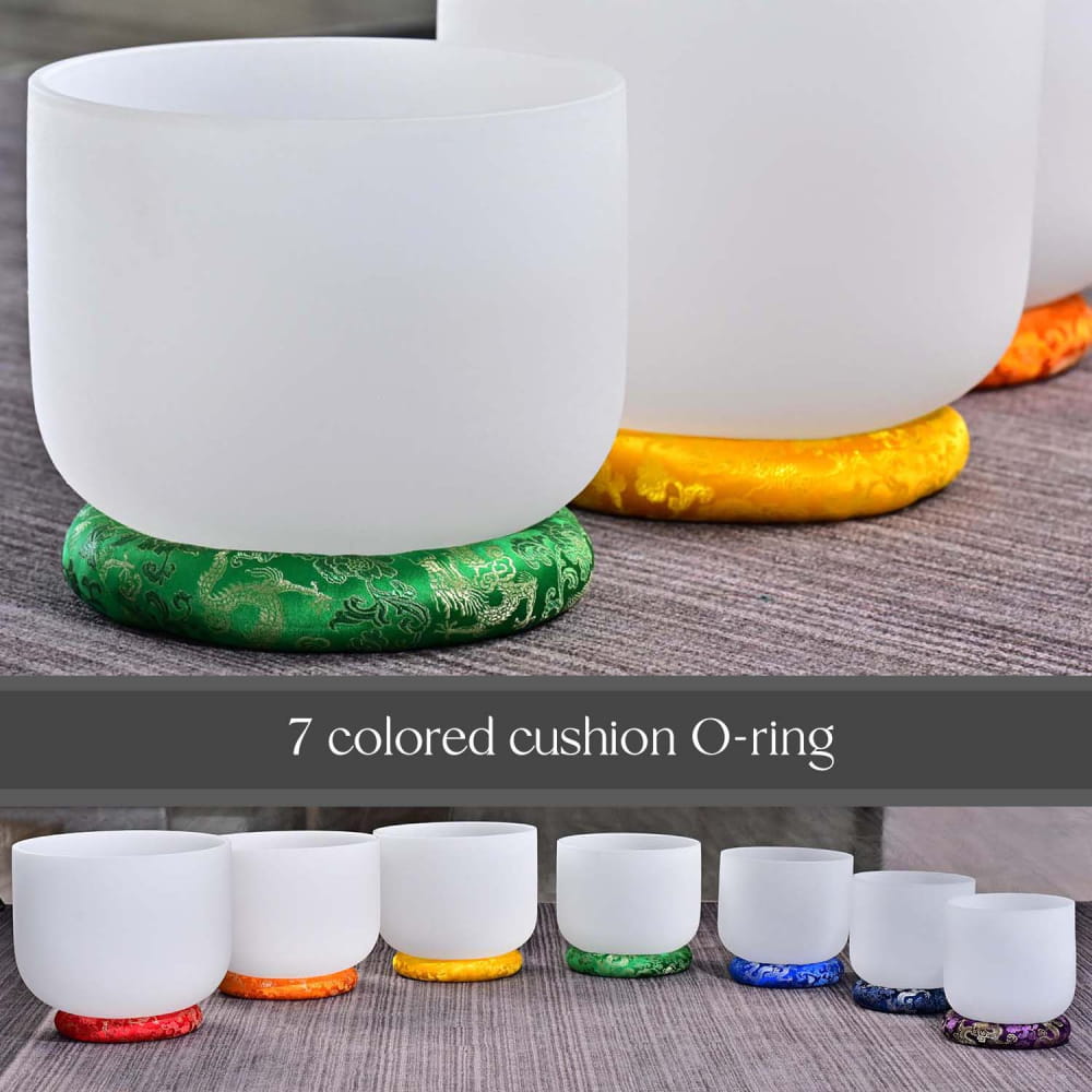 Crystal Singing Bowl 7 colored 7 PCS Silk Cushion Holder Pillow (Without Singing Bowl) - On sale