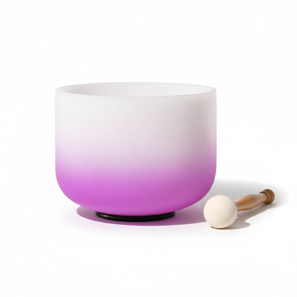 Kristallklangschale - Meditationsschale mit B-Note für das Kronenchakra