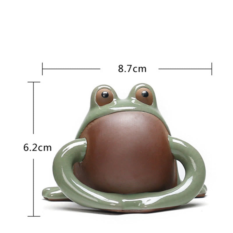 Niedliche Feng Shui Tierfigur | Keramik Glücksfrosch Dekor
