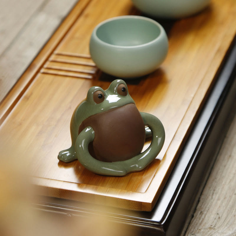 Niedliche Feng Shui Tierfigur | Keramik Glücksfrosch Dekor