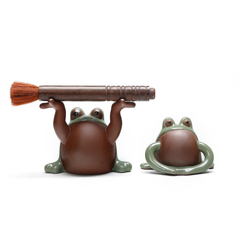 Niedliche Feng Shui Tierfigur | Keramik Glücksfrosch Dekor