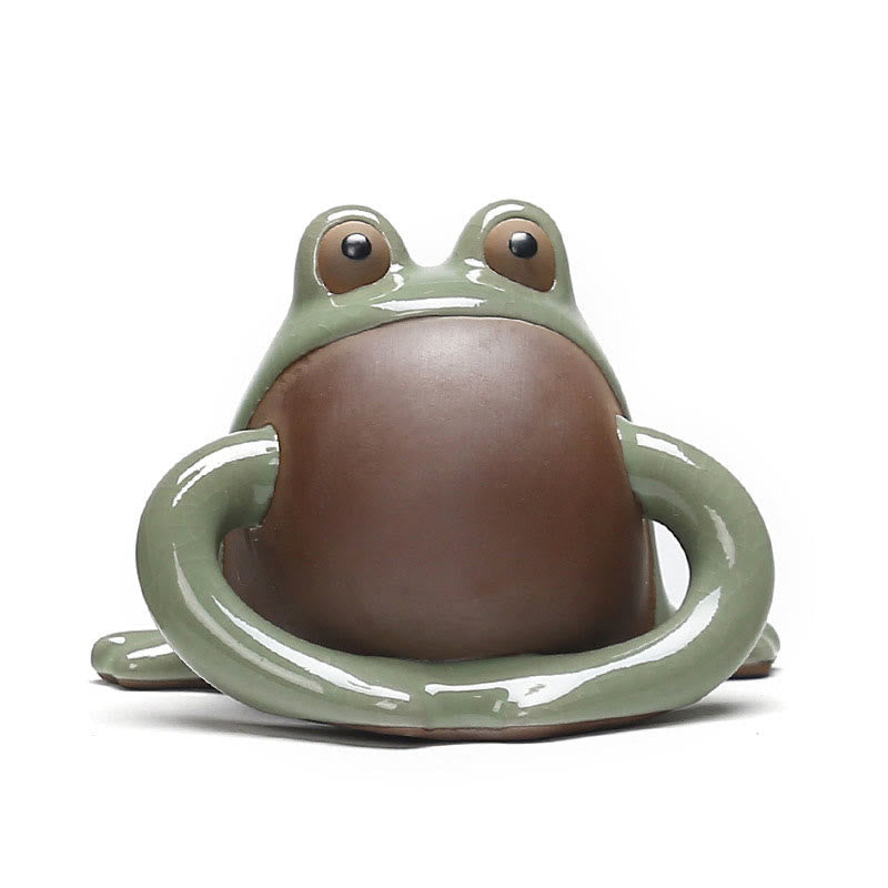 Niedliche Feng Shui Tierfigur | Keramik Glücksfrosch Dekor