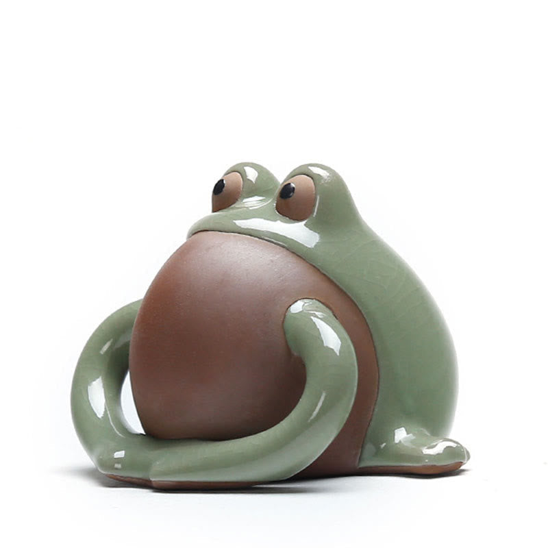 Niedliche Feng Shui Tierfigur | Keramik Glücksfrosch Dekor