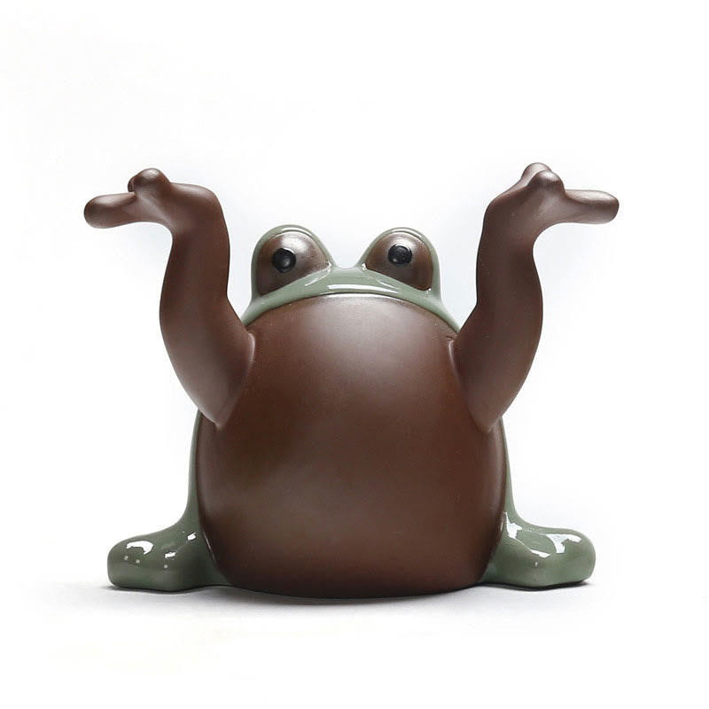 Niedliche Feng Shui Tierfigur | Keramik Glücksfrosch Dekor