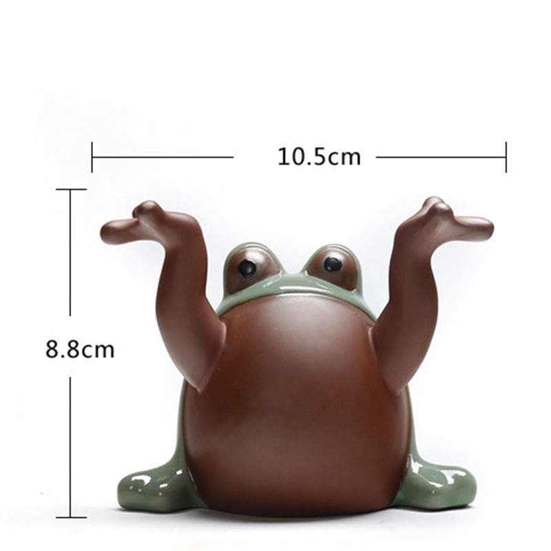 Niedliche Feng Shui Tierfigur | Keramik Glücksfrosch Dekor