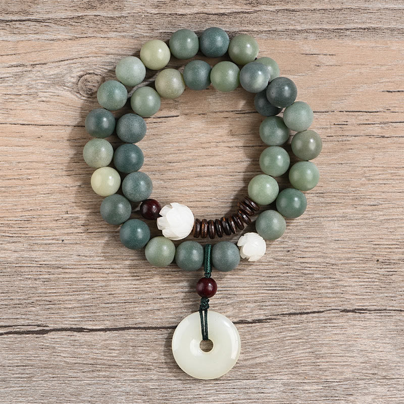 Cyanfarbenes Bodhi-Samen-Jade-Armband für Frieden und Weisheit, 10 mm