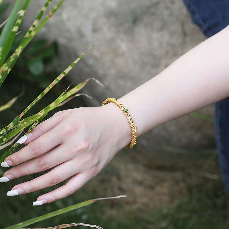 Cyan Jade Kupfer Glücksverheißendes Wolkenarmband für Ruhe und Glück