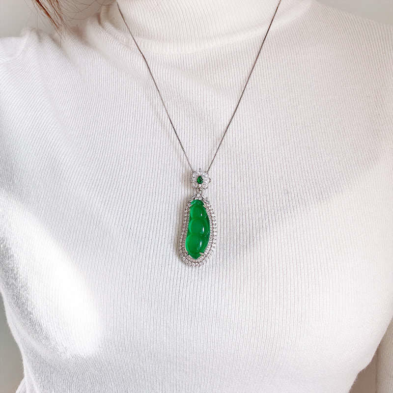 Cyan Jade Glückskette Anhänger für Erfolg &amp; Heilung