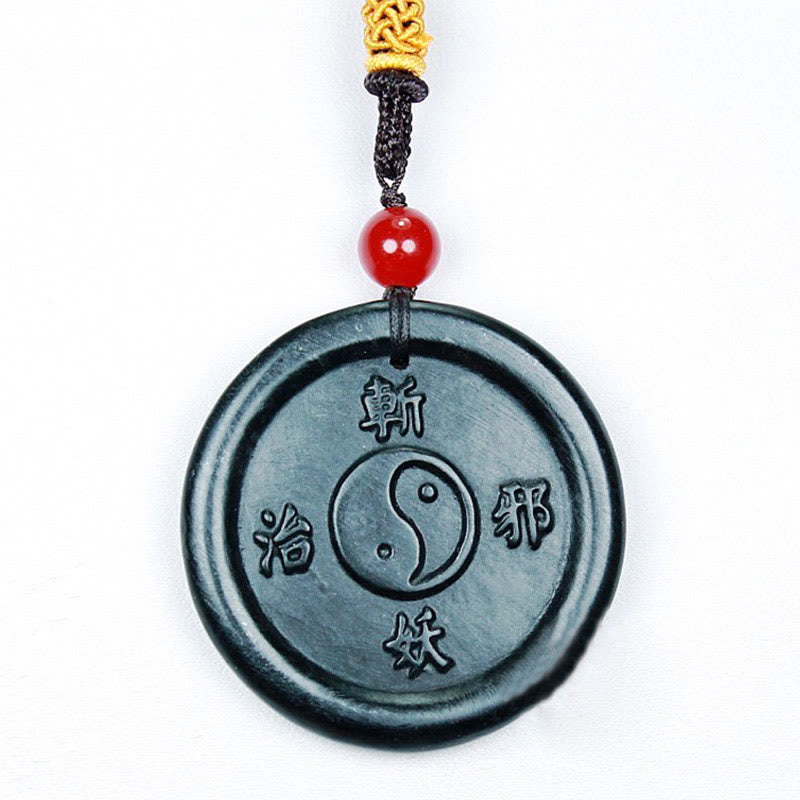 Cyan Jade Yin Yang Halskette für Erfolg und Harmonie