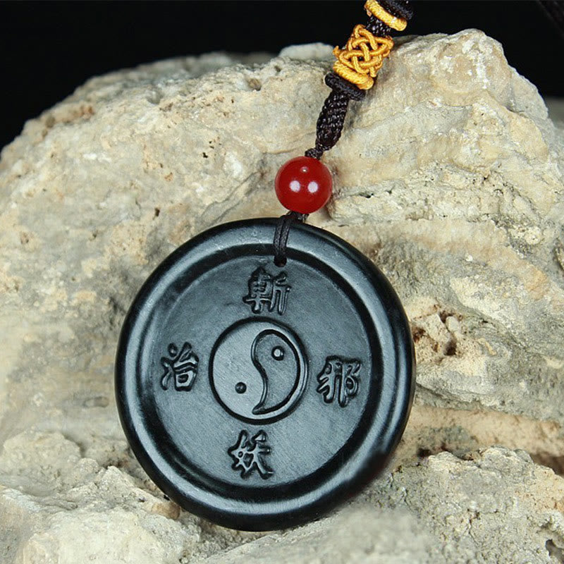 Cyan Jade Yin Yang Halskette für Erfolg und Harmonie
