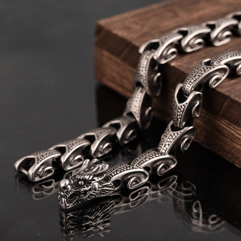 Titanium Steel Dragon Protection Necklace Pendant Bracelet