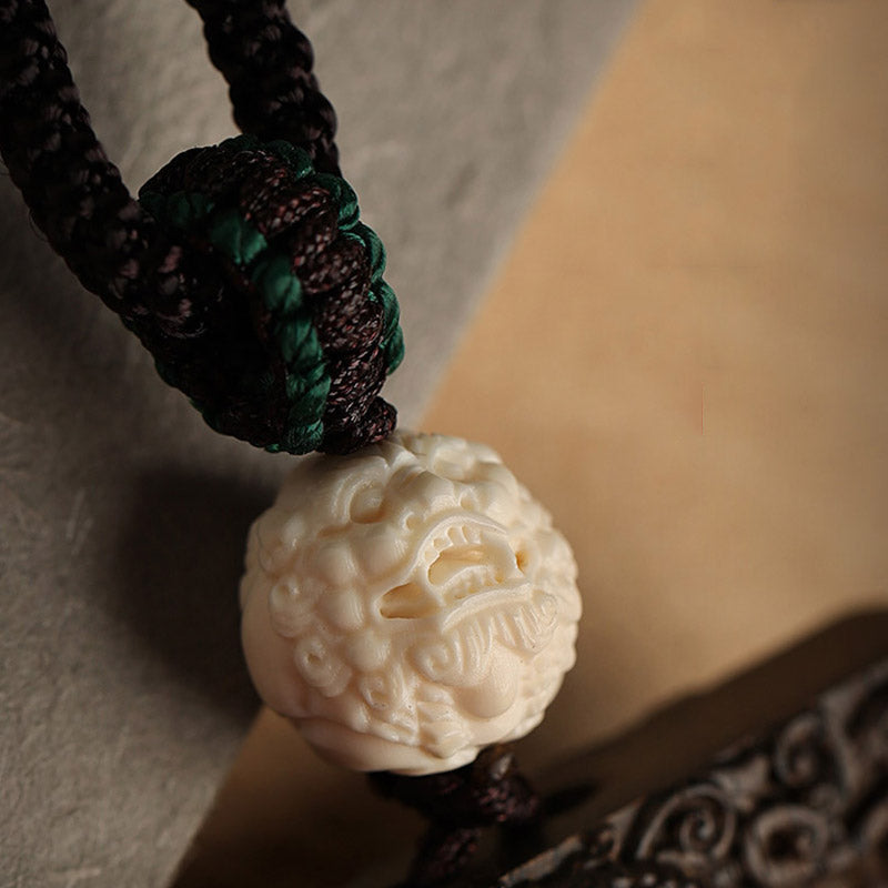 Chinesisches Sternzeichen Adlerholz PiXiu Drache Frieden Halskette Anhänger