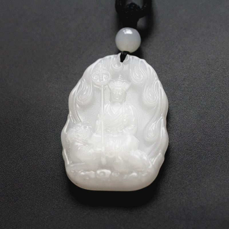 Ksitigarbha Liuli Crystal Serenity Buddha Necklace