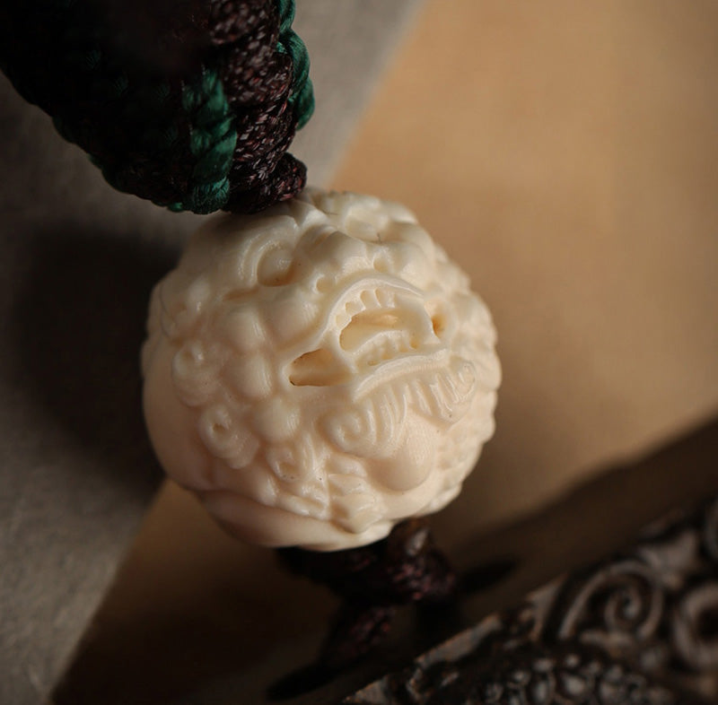 Chinesisches Sternzeichen Adlerholz PiXiu Drache Frieden Halskette Anhänger