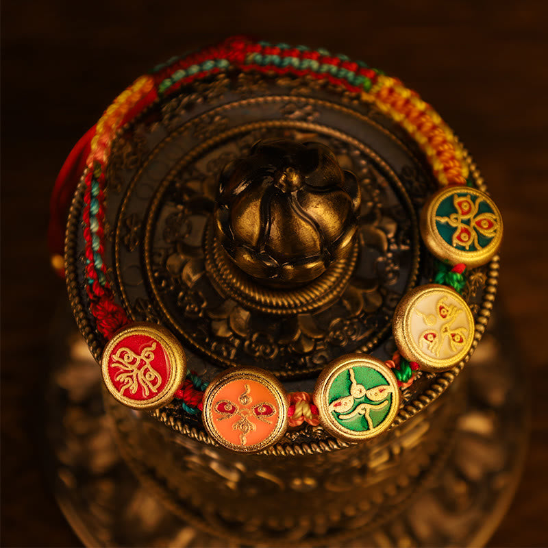 Tibetan Five Gods of Wealth Luck Bracelet | Prosperity Charm