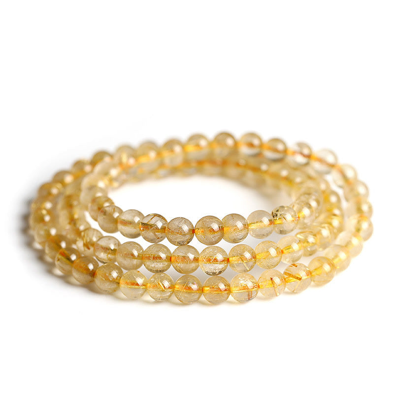 6mm Citrine Prosperity Bracelet for Creativity & Protection