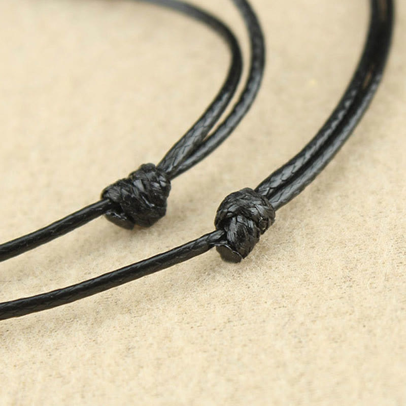 Red Agate Confidence Necklace | Leather Rope Pendant