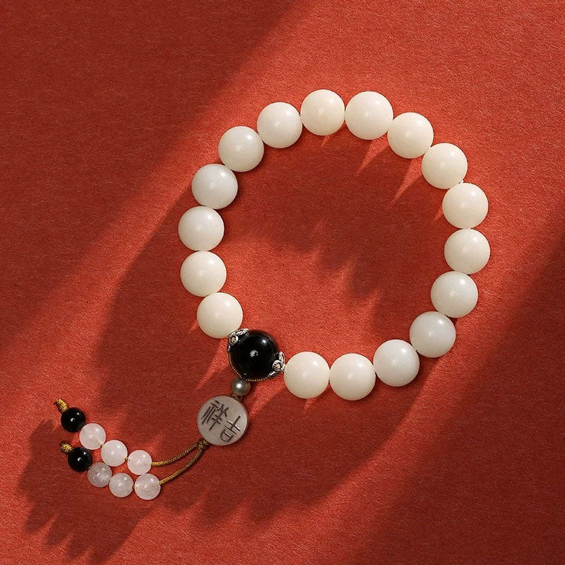 Unisex Obsidian Wrist Mala Bracelet for Meditation & Peace