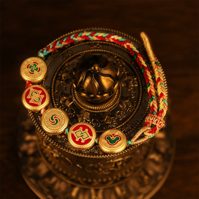 Tibetan Five Gods of Wealth Luck Bracelet | Prosperity Charm