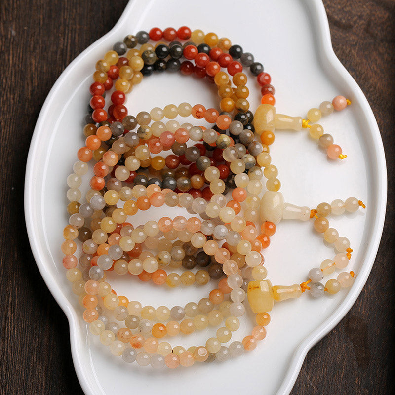 6mm Red Agate 108 Bead Mala Protection Bracelet