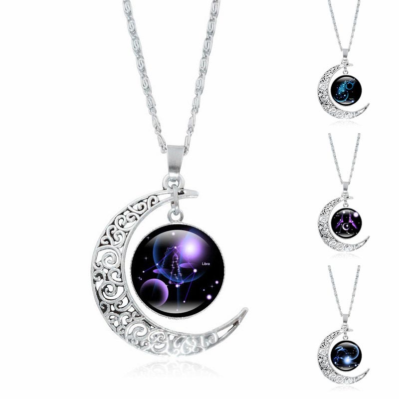 Copper Zodiac Moon Protection Necklace Chain | Spiritual Pendant