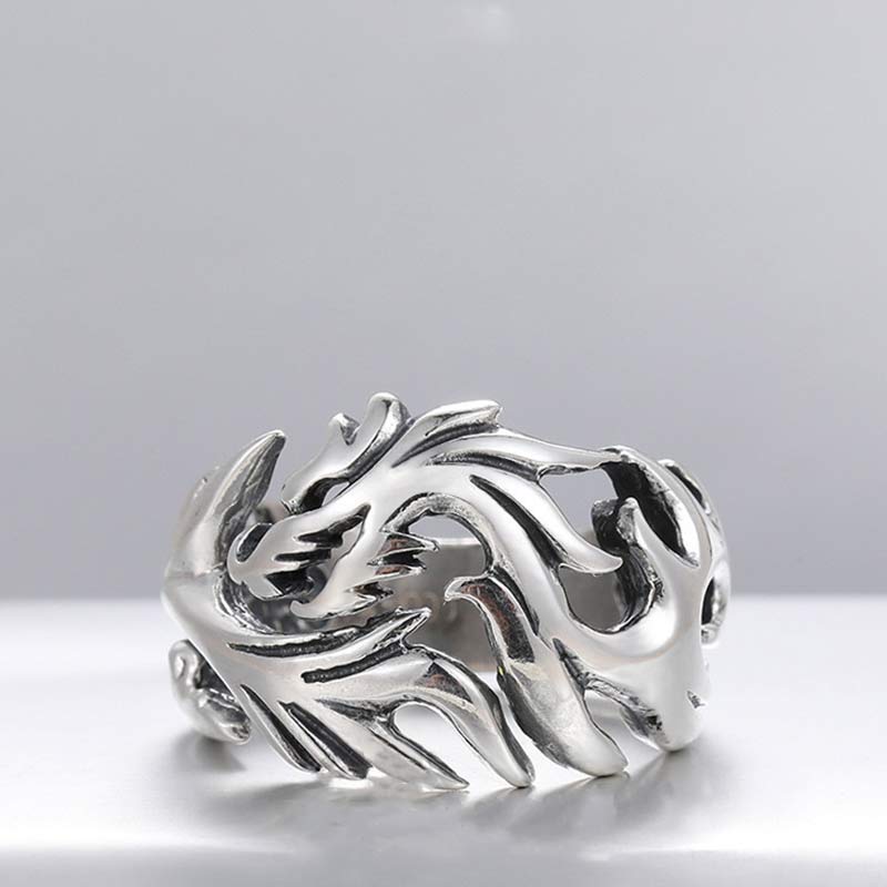 Unisex Dragon Pattern Protection Strength Adjustable Ring