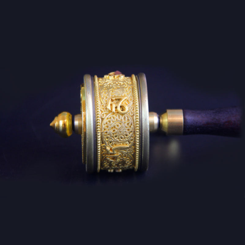 Copper Tibetan Prayer Wheel | Om Mani Padme Hum Symbol