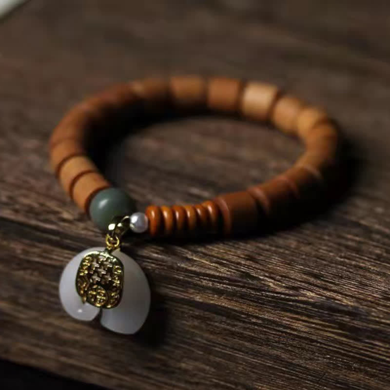 Sandalwood Jade Elephant Protection Bracelet 8mm Beads