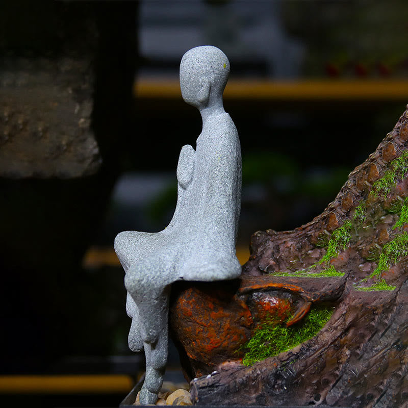 Meditation Buddha Statue in Sandstone for Serenity & Peace