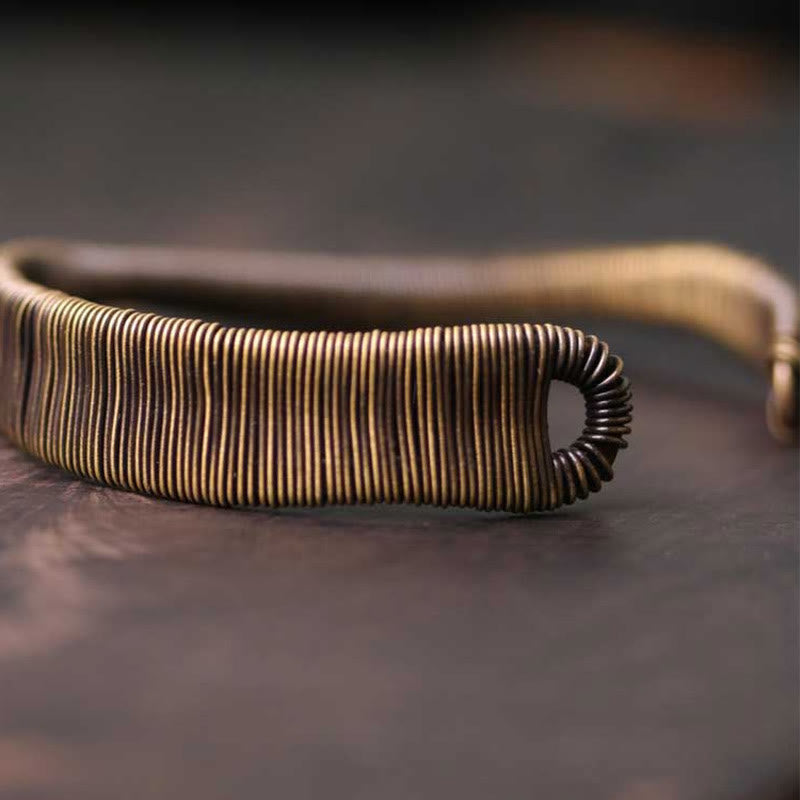 Copper Adjustable Cuff Bracelet for Luck and Wealth | Spiritual Bracelets
