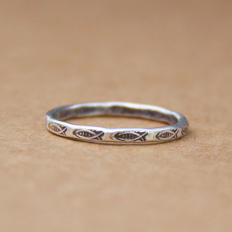 925 Sterling Silver Koi Fish Ring for Luck & Wealth