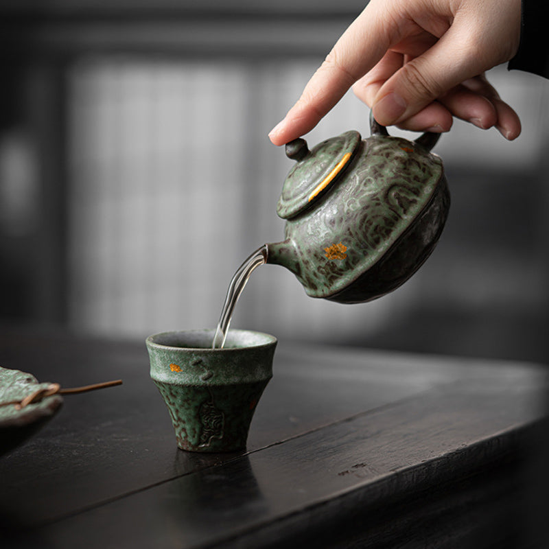 Vintage Ceramic Teacup 50ml for Sacred Space Rituals