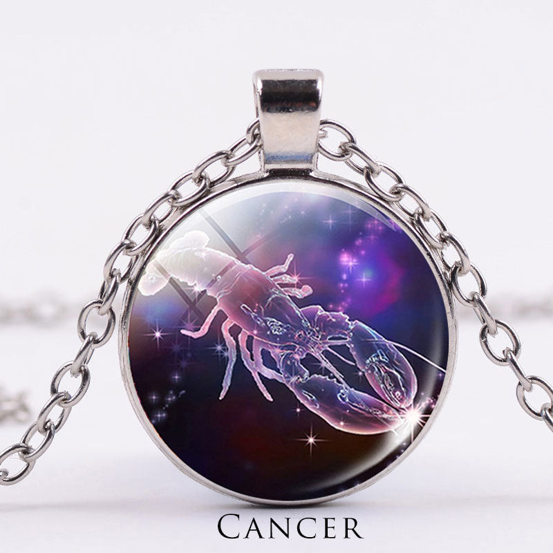 Titanium Steel Zodiac Necklace | 12 Constellations Protection