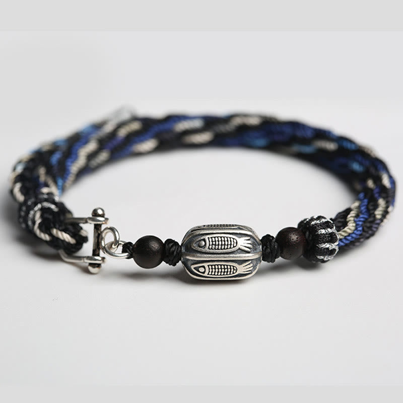 Sterling Silver Koi Fish Wealth Reincarnation Bracelet